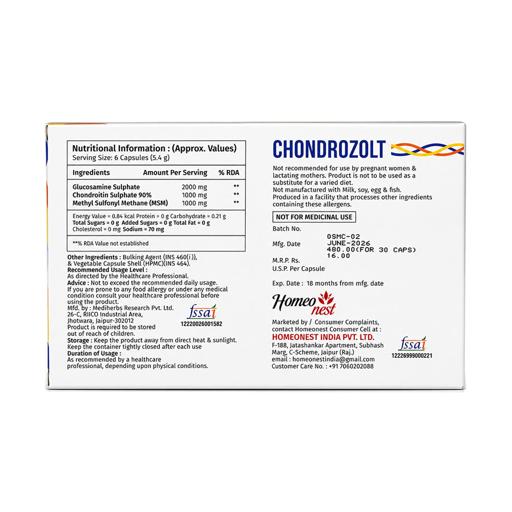 CHONDROZOLT For Joint Health (strip packing)