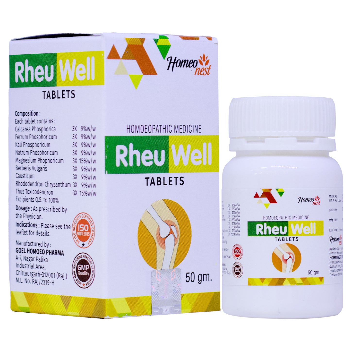 Rheu Well Tablets For Arthritis and Rheumatic Problem