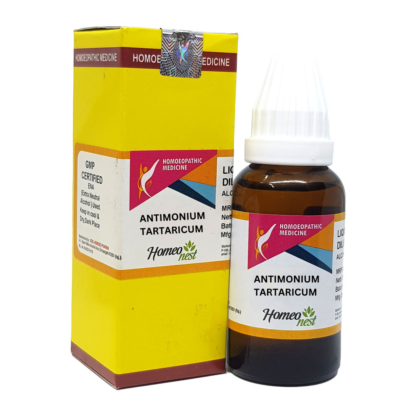 Homeopathic dilution liquid ANTIMONIUM TARTARICUM